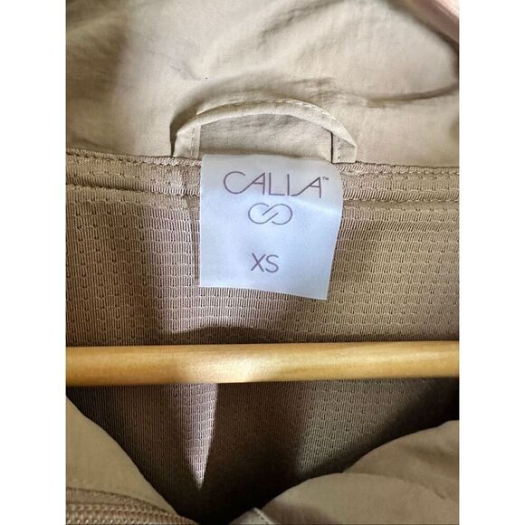 Calia Tan Windbreaker Cinch Waist Jacket Size XS New - Picture 4 of 4
